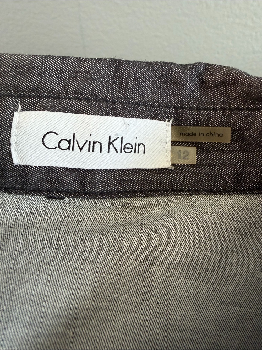 Calvin Klein Grey Shirt Dress with Chest Pockets - Picture 8 of 8